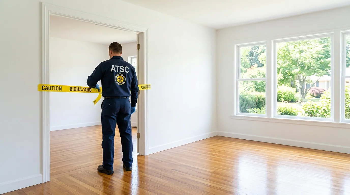 Certified biohazard cleanup crew performing Trauma Scene Cleanup in Auburn